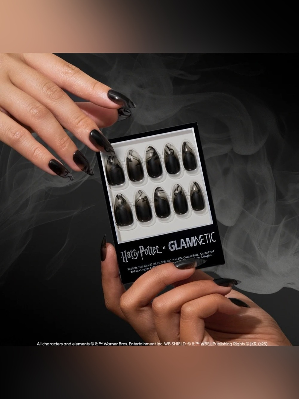 Glamnetic Press On Nails Harry Potter Dementor Medium Almond Shape NIB